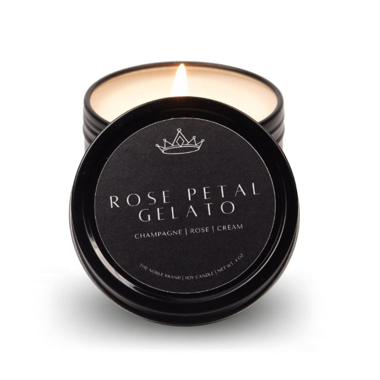 Rose Petal Gelato Soy Candle - The Noble Brand, LLC