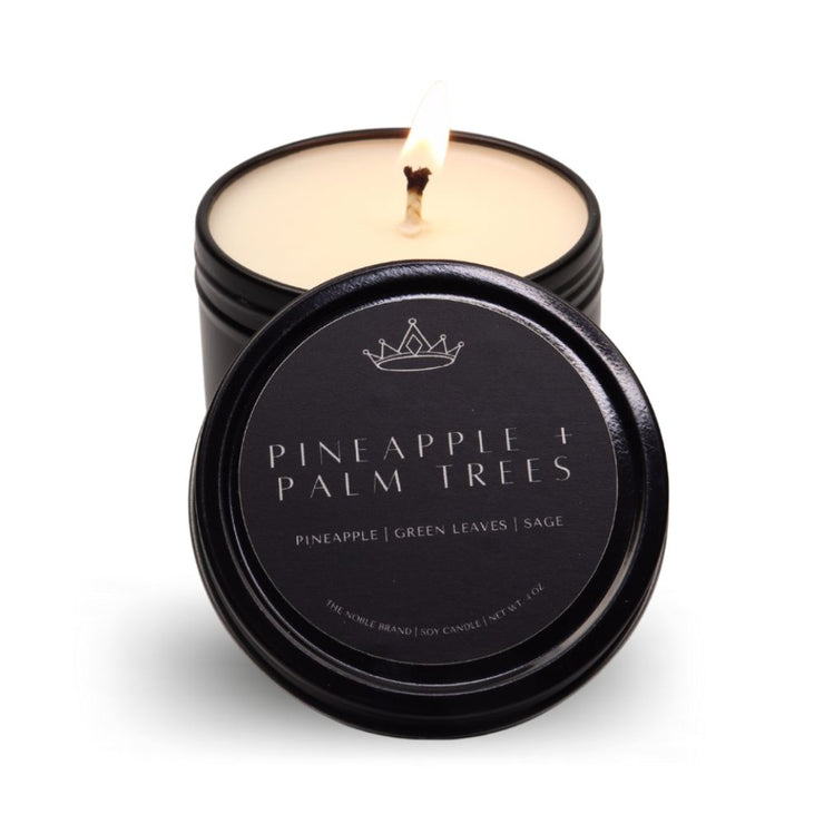 Pineapple + Palm Trees Soy Candle - The Noble Brand, LLC